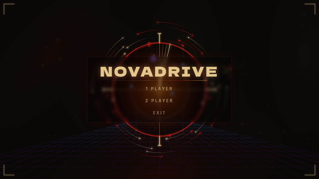 NovaDrive arcade game title screen